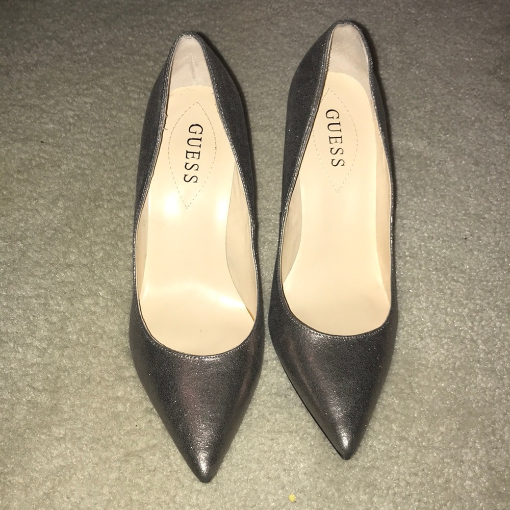 Guess platinum colored stilettos -sz 10M